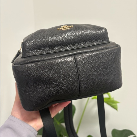 Coach Charlie Black Pebble Leather‎ Small Backpack - Picture 7 of 12